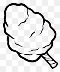 Printable Cotton Candy Clipart Black - Cotton Candy Clipart Black And White Emoji,Cotton Candy Emoji