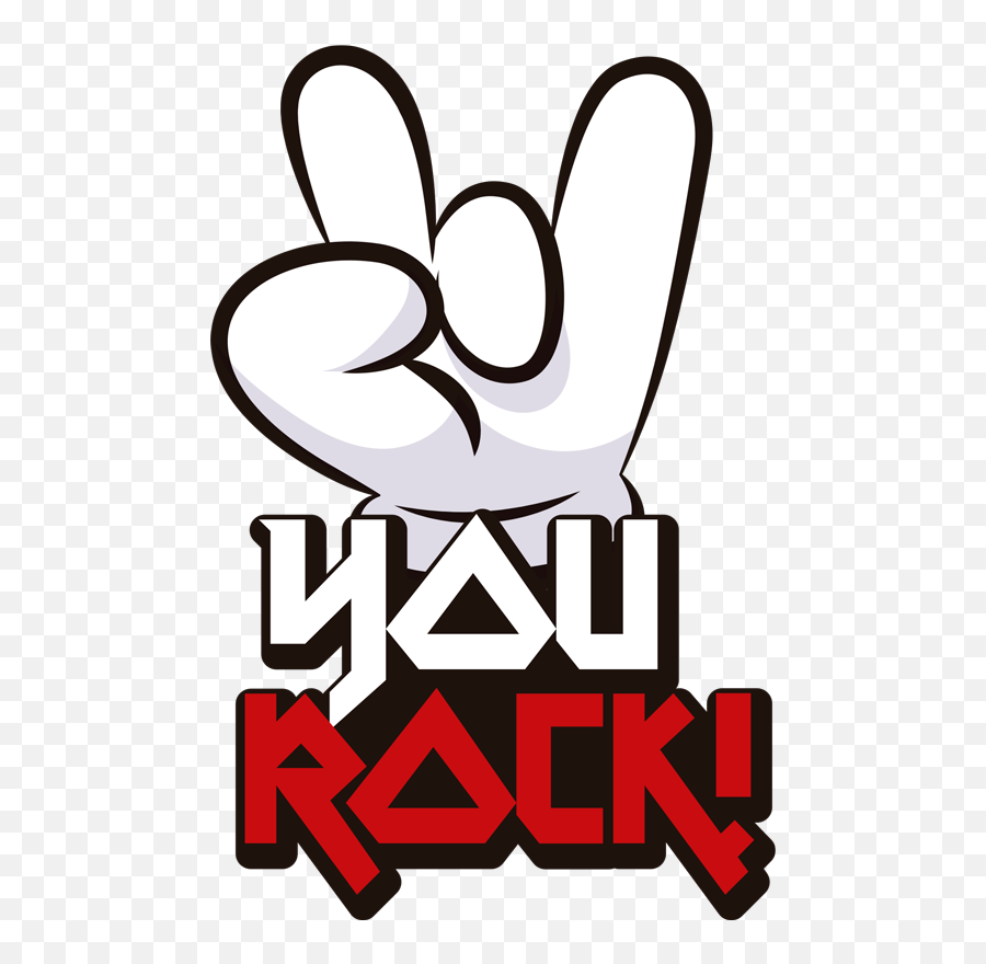 You Rock Iphone Decorative Sticker - Tenstickers You Rock Clipart Emoji,You Rock Emoji