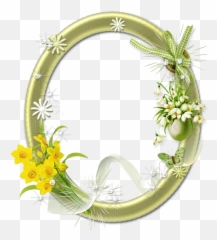 Library of sympathy svg stock pink lillies boarder png files - Flower Oval Frame Png Emoji