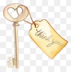 Key Tag Thankyou Lock Heart - Thank You For Lock Emoji,Lock And Key Emoji