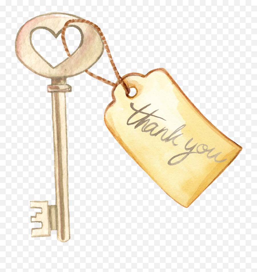 Key Tag Thankyou Lock Heart - Thank You For Lock Emoji,Lock And Key Emoji
