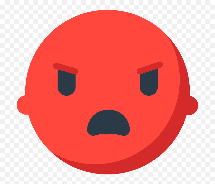 Angry Face Emoji Clipart - Cara Enfadado,Mozilla Emoji
