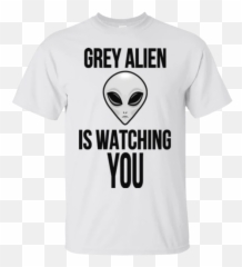 Grey Alien T - Shirt Active Emoji