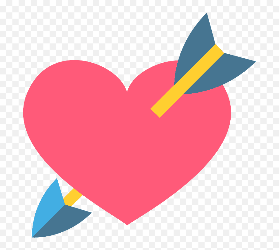 Heart With Arrow Emoji Clipart - Transparent Heart With Arrow Emoji,Emoji Heart With Bow