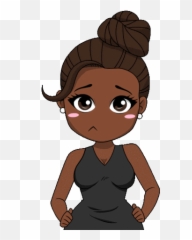 Happy African American Sticker - Bitmoji Black Girl Emoji