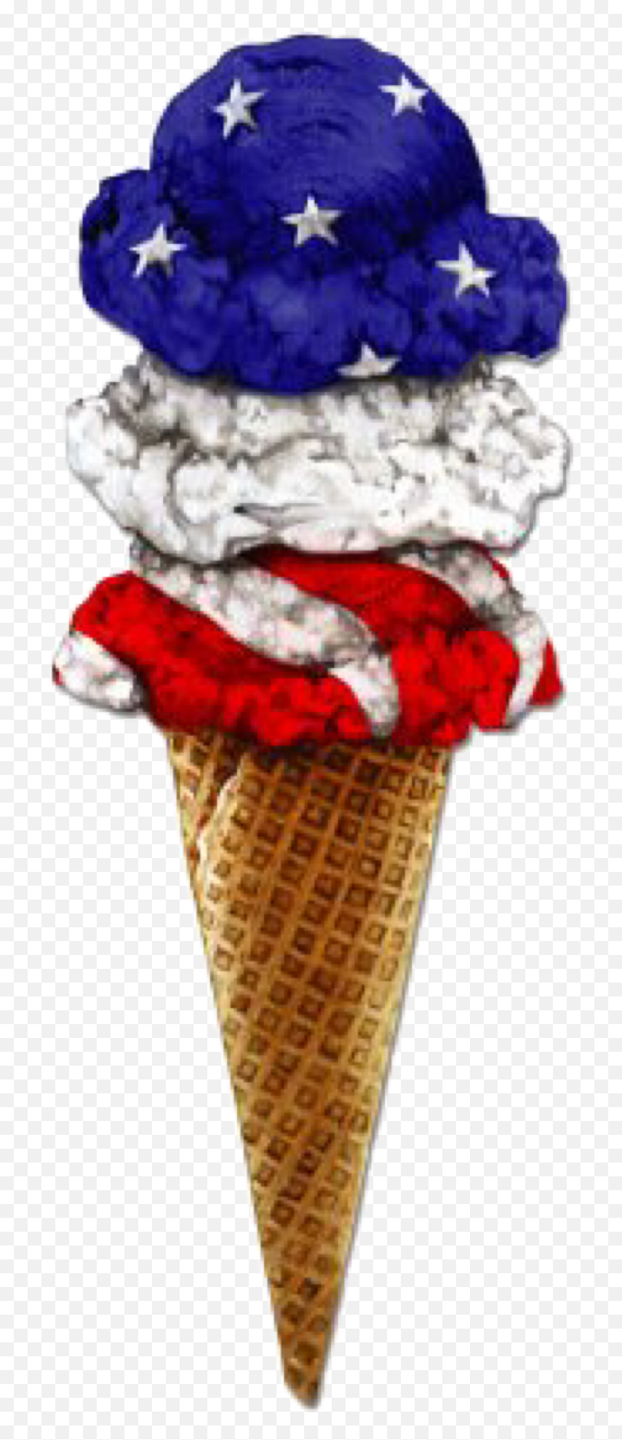 Largest Collection Of Free - Toedit Ice Cream Cone Stickers Red White And Blue Ice Cream Emoji,Ice Cream Cone Emoji