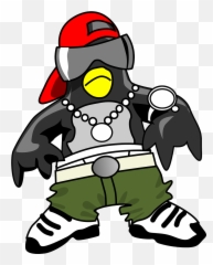 Penguin Bird Cool Rapper Gangster - Hip Hop Emoji