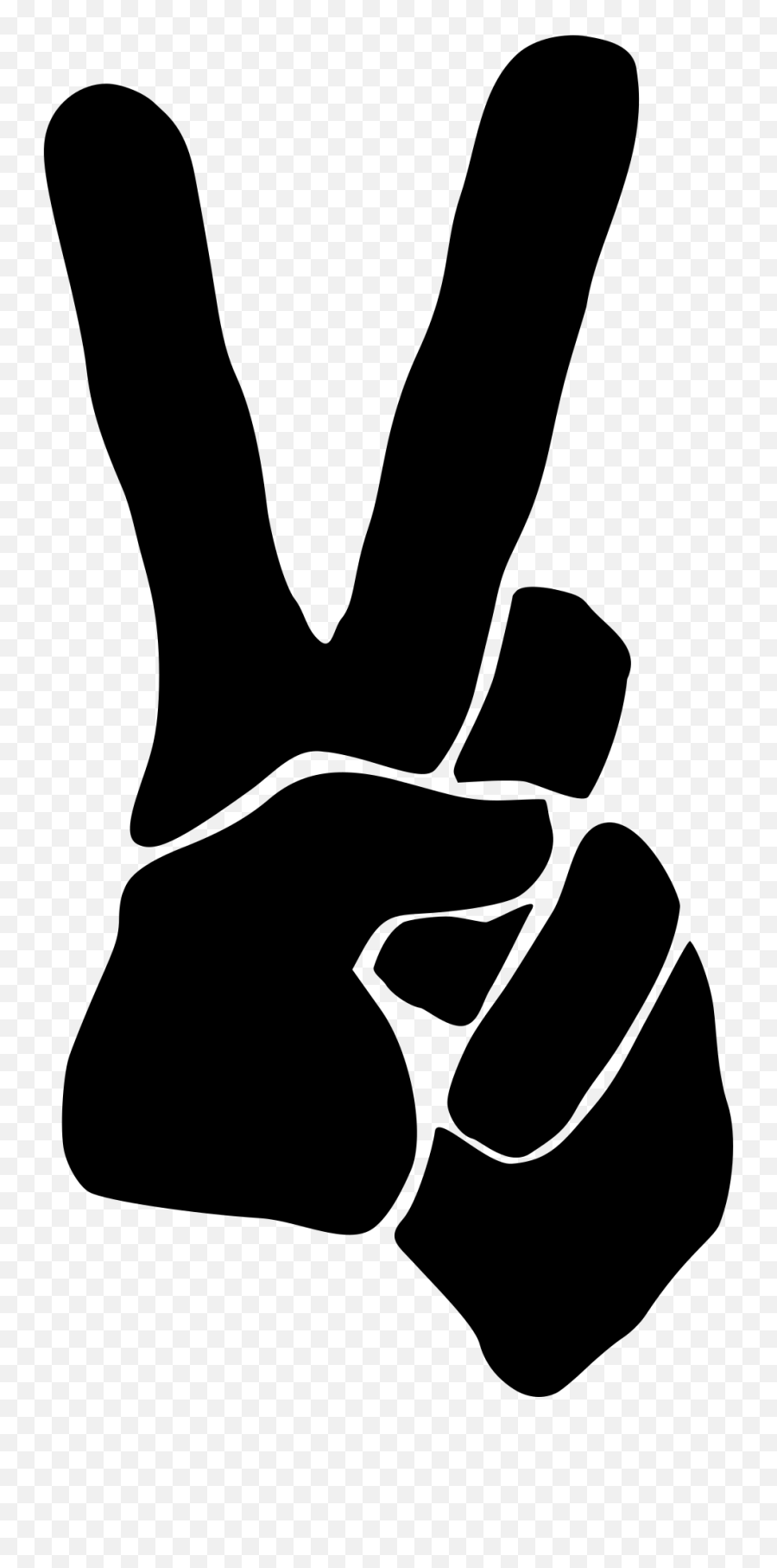 Peace Clipart Victory Hand Peace Victory Hand Transparent - Silhouette Peace Sign Png Emoji,Victory Hand Emoji