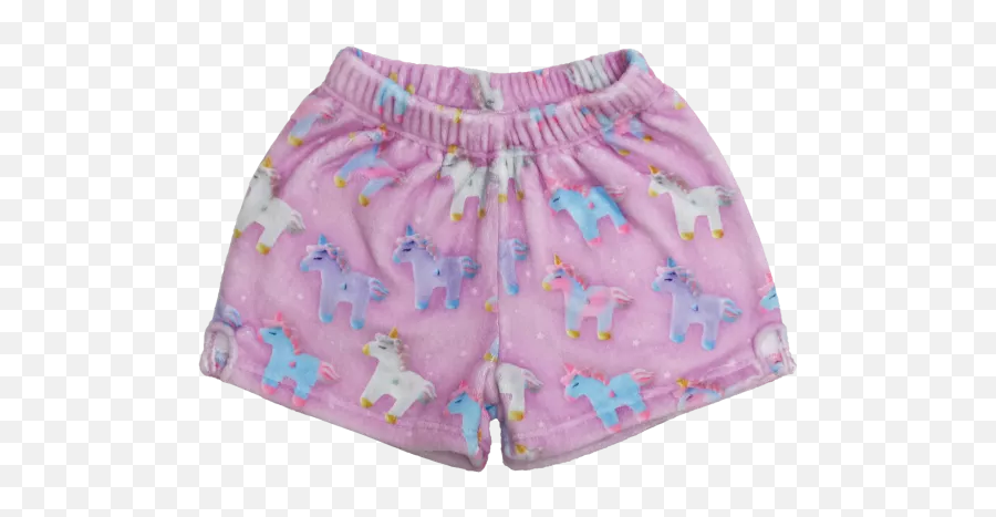 Unicorns And Stars Plush Shorts - Iscream Shorts Emoji,Shorts Emoji