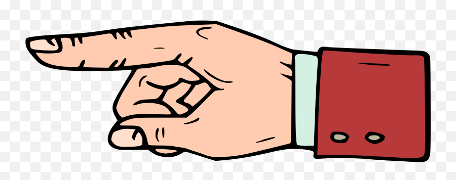 Thumb Clipart - Cartoon Clip Art Pointing Finger Finger Emoji,Sideways Thumb Emoji
