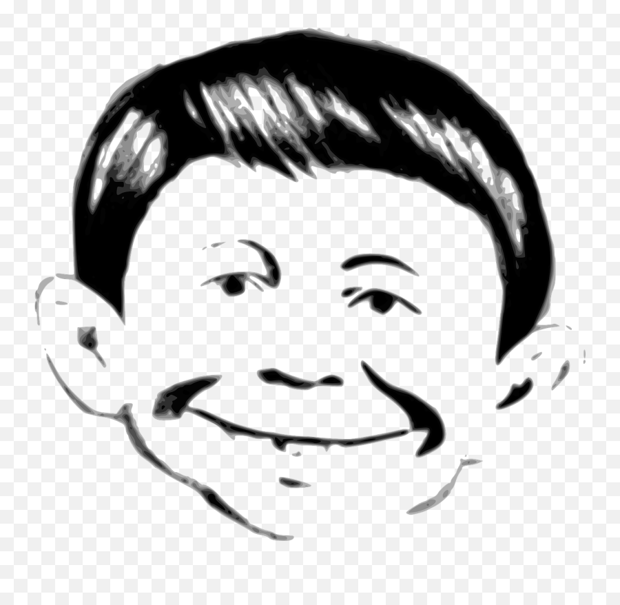 Alfred Neuman Mad Magazine Face Famous - Alfred E Neuman Clipart Emoji,Mad Scientist Emoji