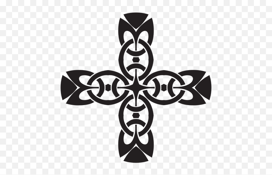 Black Cross Vector Image - Celts Emoji,God Cross Emoji