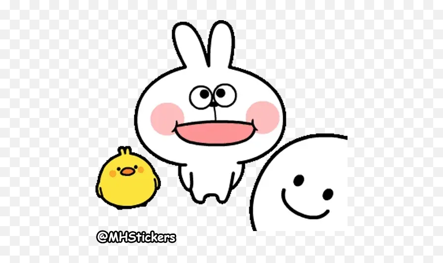 Rabbit Whatsapp Stickers - Stickers Cloud Cartoon Emoji,Rabbit Emoticon