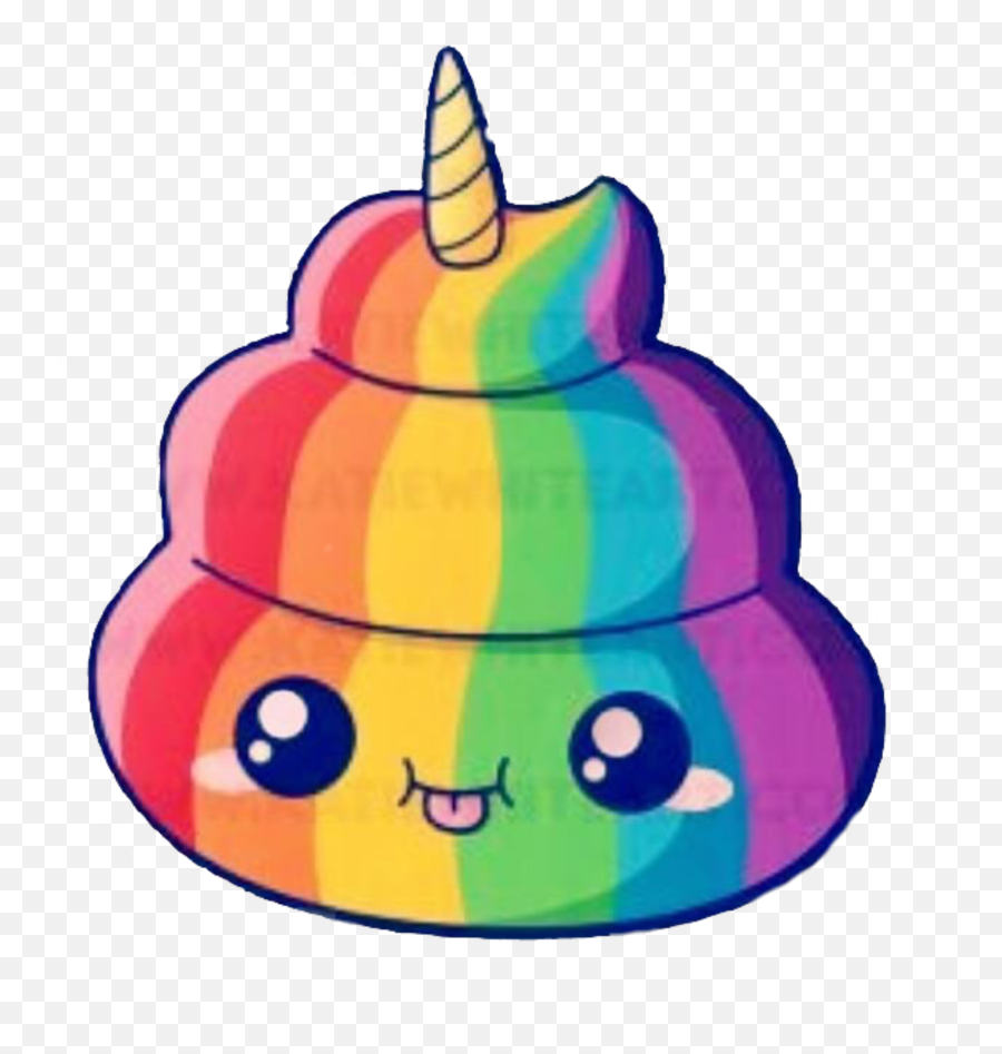 Kawai Japon Arcenciel Caca Licorne Unicorn Rainbow Poop - Kawaii Emojis De Unicornio,Emoji Caca