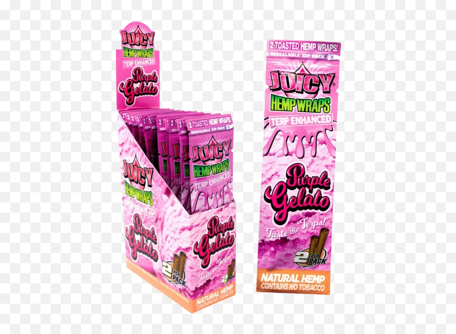 Juicy Terp Enhanced Flavored Hemp Wraps - 25 Pack Household Supply Emoji,Zip Lip Emoji