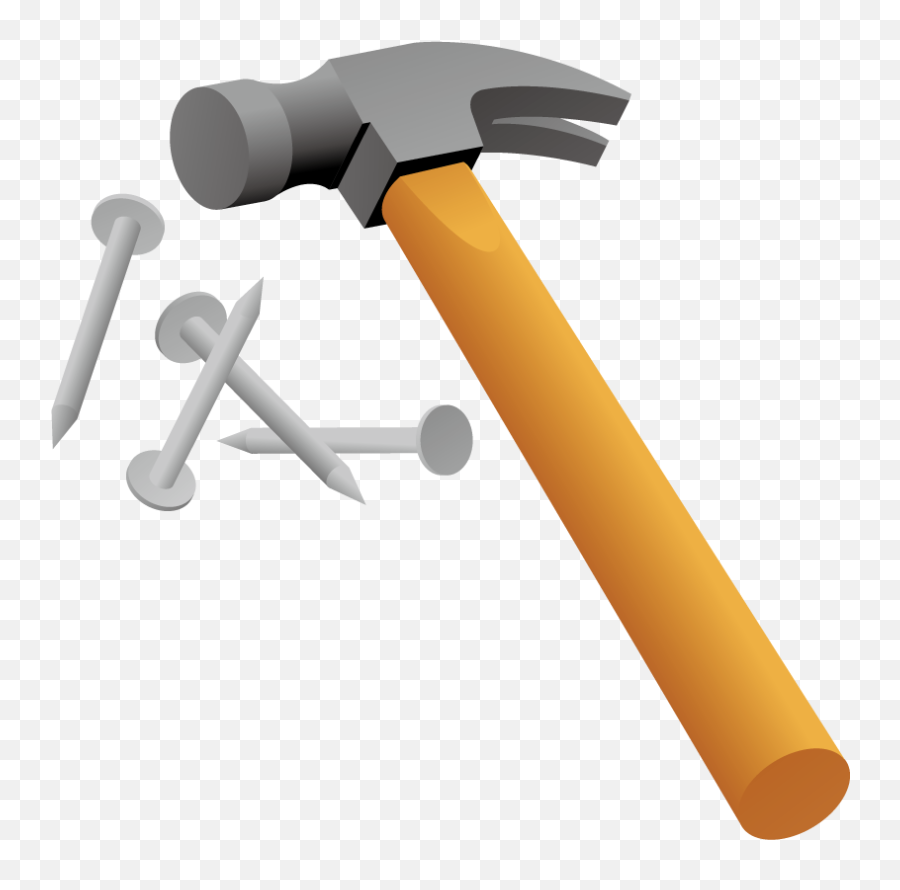 Hammer Nail - Clipart Hammer Nails Emoji,Hammer And Wrench Emoji