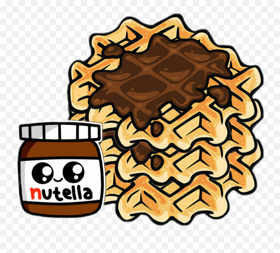 Waffle Waffles Nutella Chocolate - Junk Food Emoji,Nutella Emoji