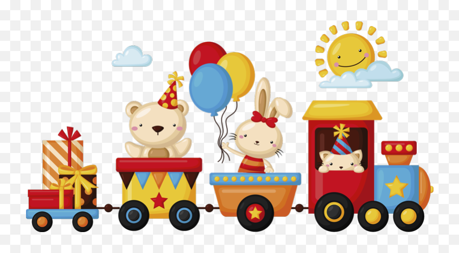 Happy Train Home Wall Sticker - Tren De Cumpleaños Infantil Emoji,Emoji Stickers For Wall