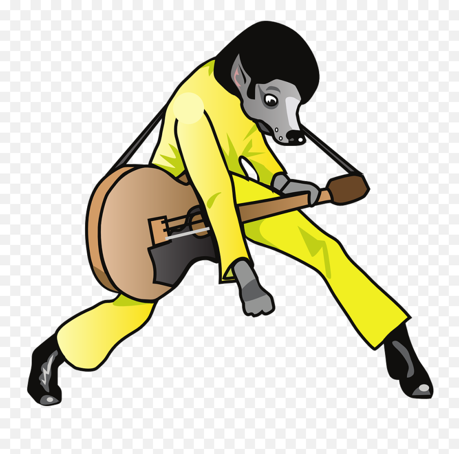 Elvis Presley Dog Guitar Mutt Rocker - Elvis Presley Emoji,Harley Davidson Emoji