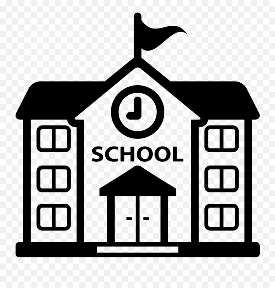 Emojione Bw 1f3eb - Transparent Background School Clipart Emoji,House Emoji