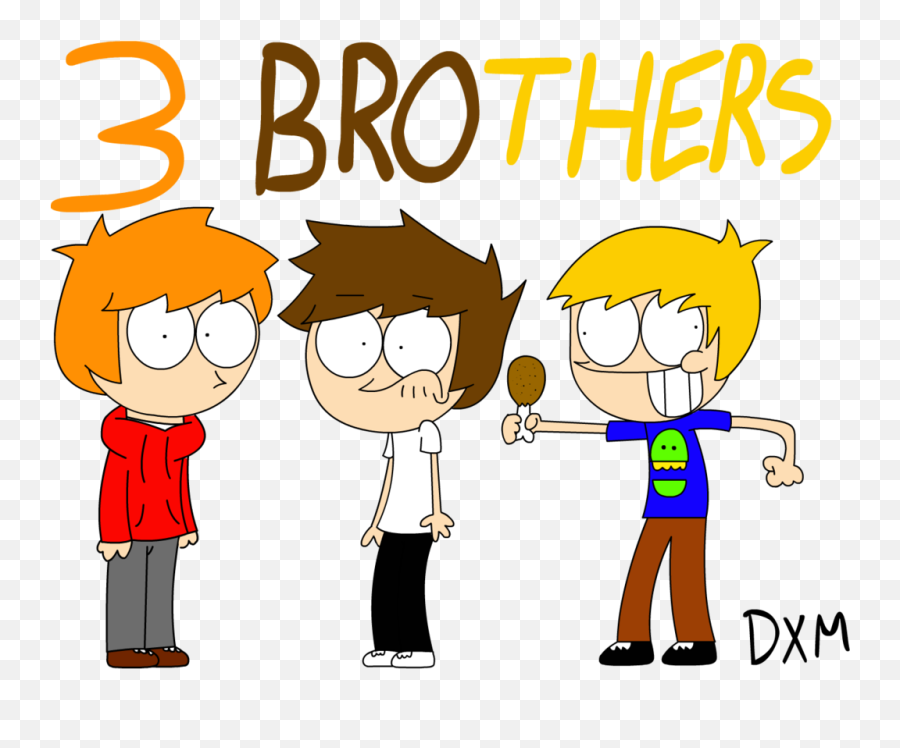 Siblings Drawing Transparent Png - 3 Brothers Clipart Emoji,Brother And Sister Emoji