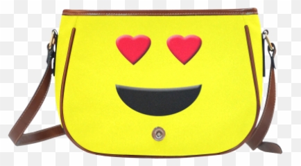 Emoticon Heart Smiley Saddle - Wristlet Emoji,Emoji Purses