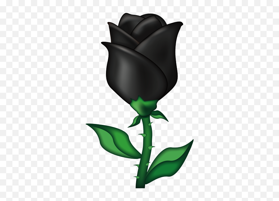 Emoji - Ios Black Rose Emoji,Emoji Roses