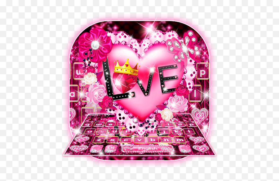 Sparkling Heart Keyboard - Heart Emoji,Heart Gun Emoji