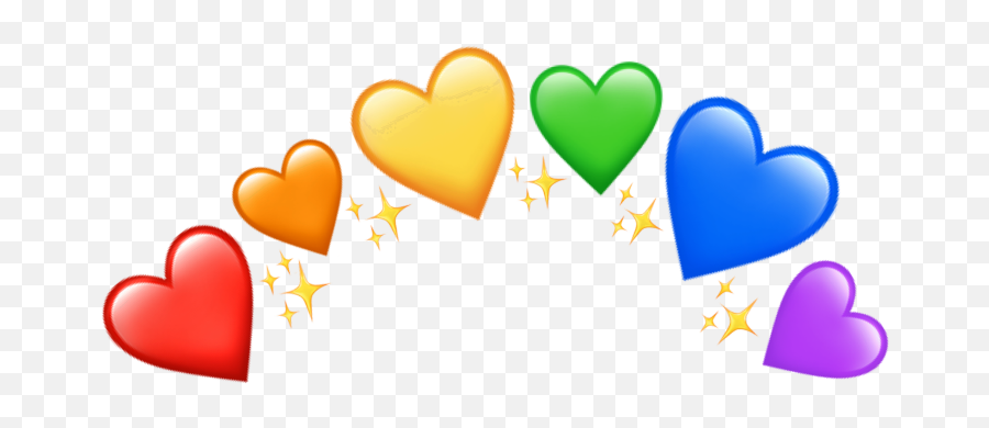 Crown - Rainbow Heart Crown Png Emoji,Gay Pride Heart Emoji