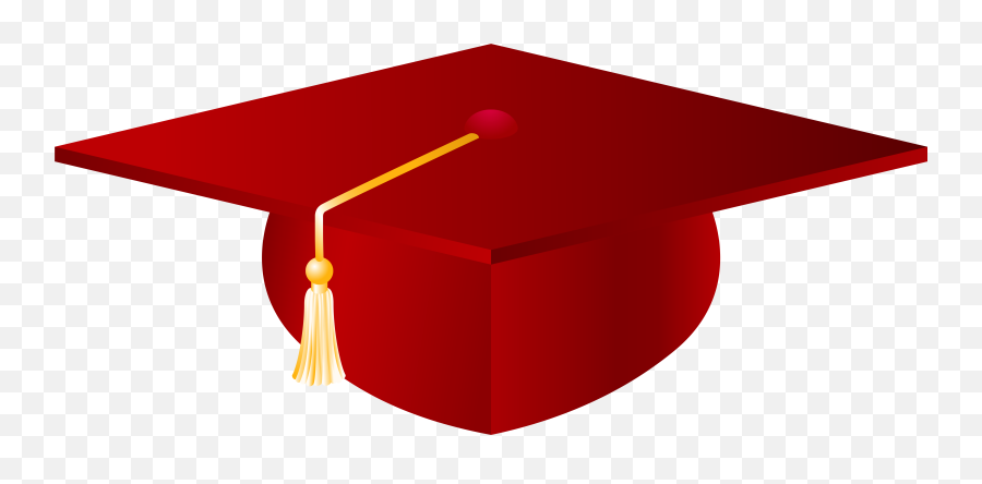 Red Graduation Cap Clipart - Graduation Hat Png Transparent Emoji,Graduation Cap Emoji