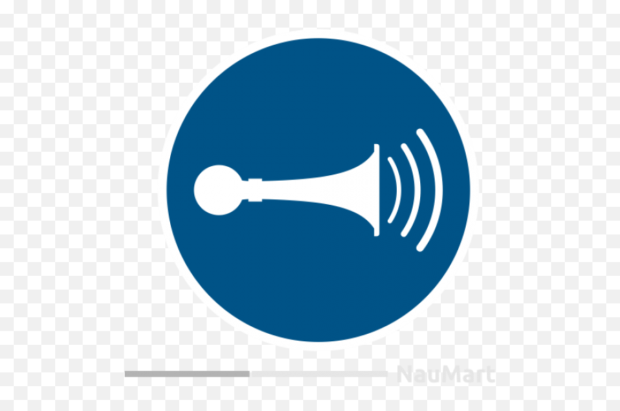 Use Sound Horn Mandatory Sign M029 Sticker - Sound Horn Drive Slowly Emoji,Sound Emoji