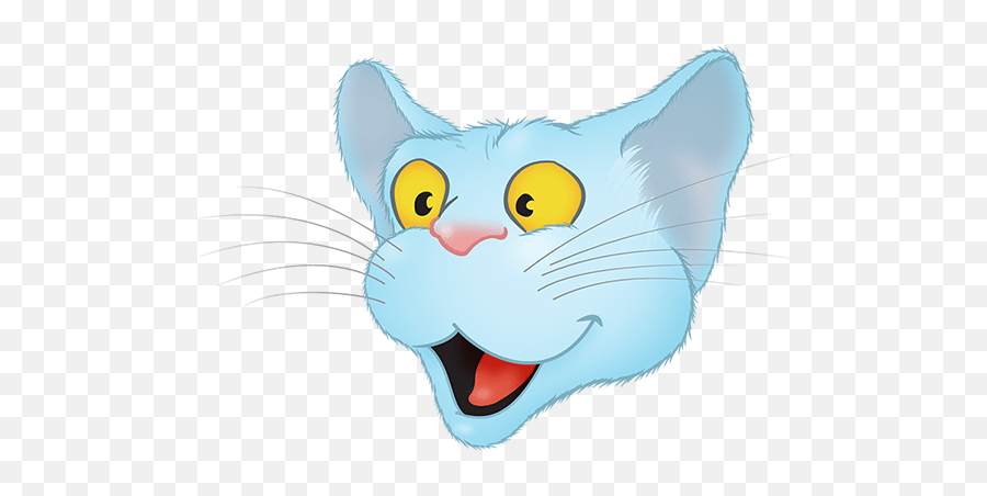 Blue Cat Emoji By Yann Le Roux - Cat Yawns,Kitty Face Emoji
