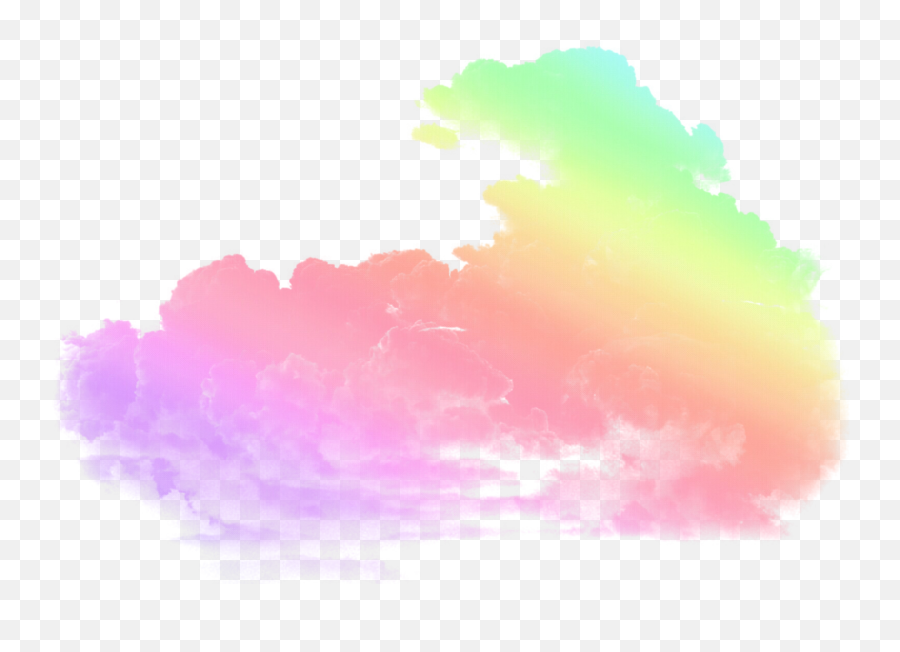 Rainbow Cloud - Sticker By Constance Keller Cloud Rainbow Watercolor Png Emoji,Cloud And Candy Emoji
