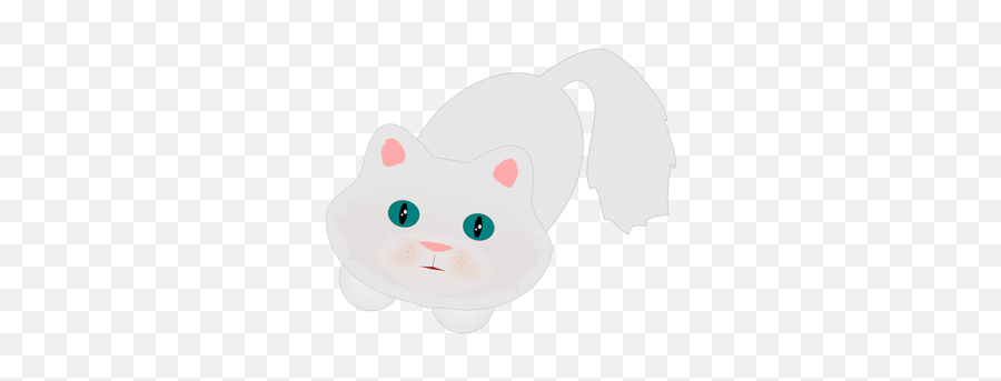 Cute Fluffy Cat Vector Graphics - Figurine Emoji,Kitten Emoji