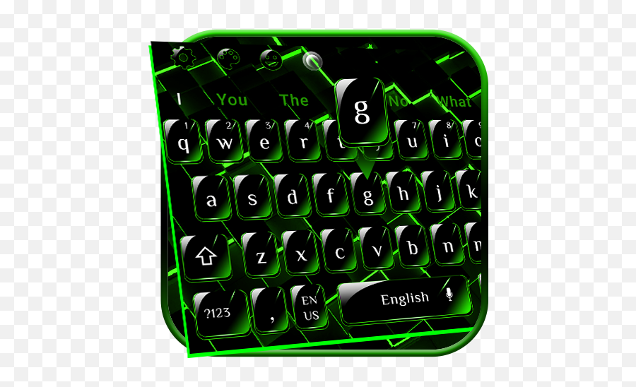 Emerald Green Light Keyboard Theme 10001002 Apk Download For - Computer Keyboard Emoji,Blackberry Emoji Keyboard