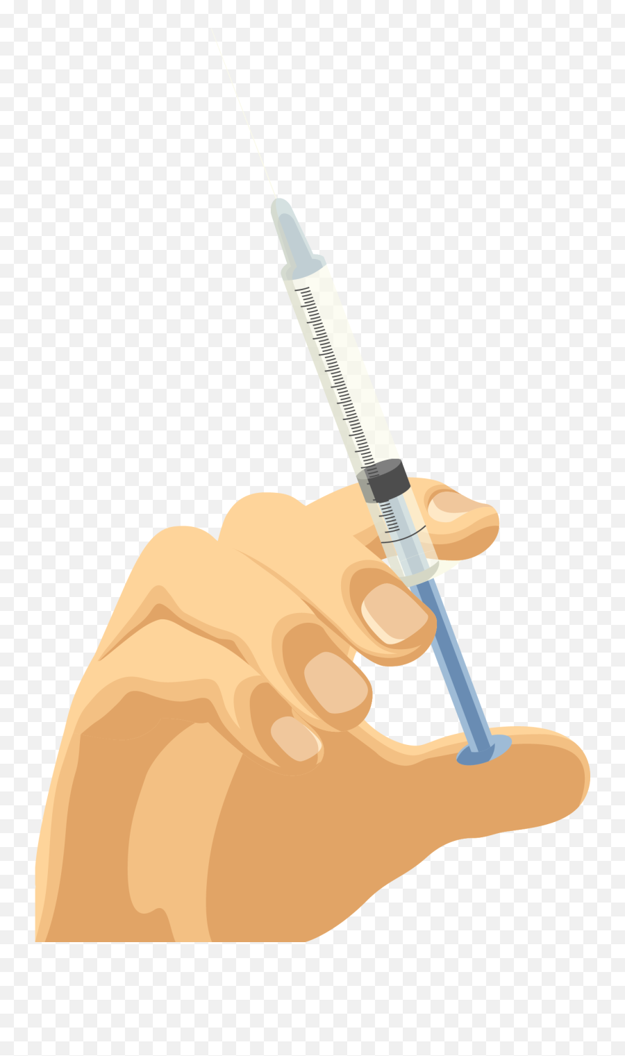 Vector Syringe Old Transparent Png - Hand Holding Syringe Clipart Transparent Emoji,Injection Emoji