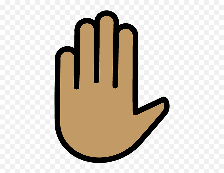 Raised Hand Emoji Clipart - Hand Clipart,Android Hand Emoji