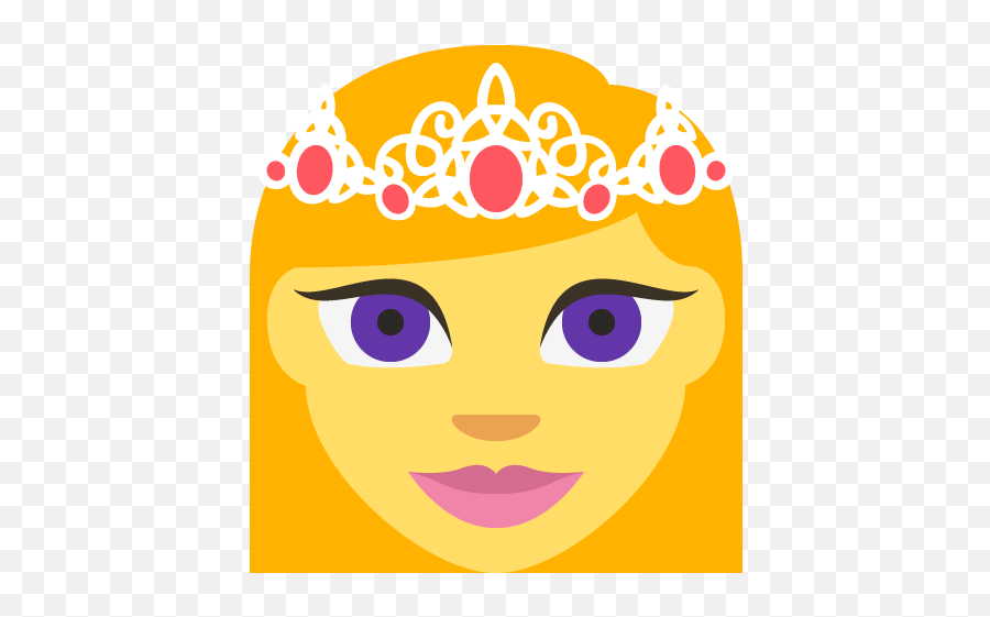 Princess Emoji Emoticon Vector Icon - Princess Emoji,Princess Emoji