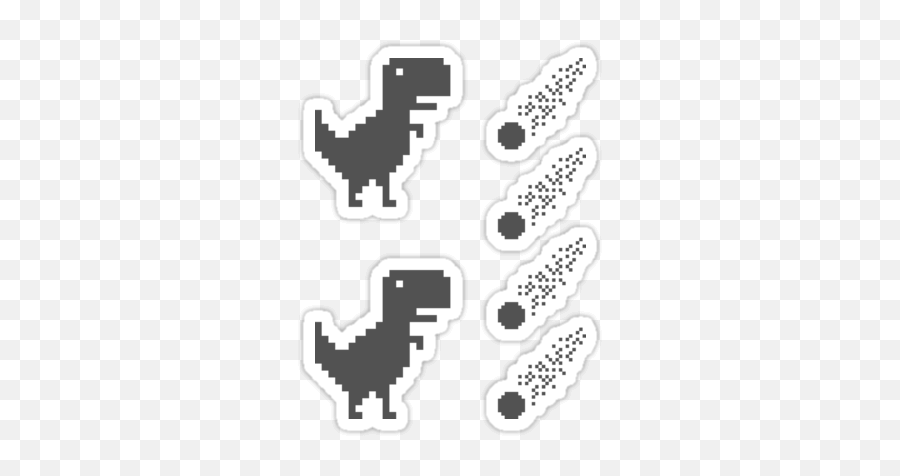 Google Chrome Stickers And T - Cactus T Rex Game Emoji,Trex Emoji