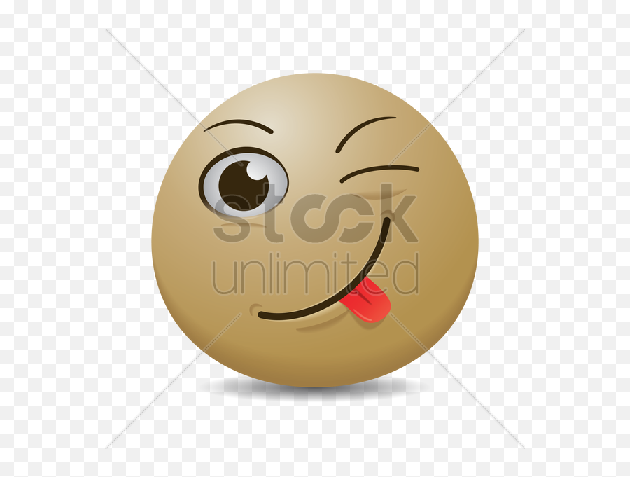 Smiley Emoticon Tongue Out And Winking Vector Image - Smiley Emoji,Wink Emoticon