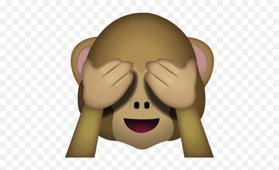 8446 Emoji Free Clipart - Monkey Emoji See No Evil,Idk Emoji
