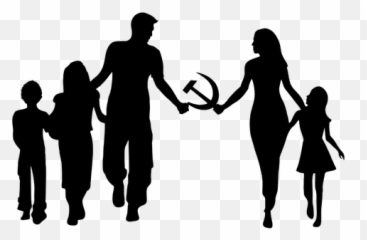 Silhouette Of A Family With Communist - Transparent Background Family Clipart Png Emoji,Mother's Day Emojis