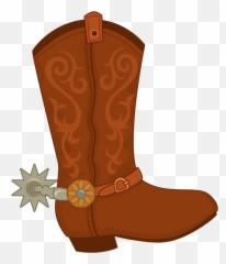 Cowgirl Clipart Brown Cowboy Boot Cowgirl Brown Cowboy Boot - Cartoon Cowboy Boot Png Emoji,Boot Emoji