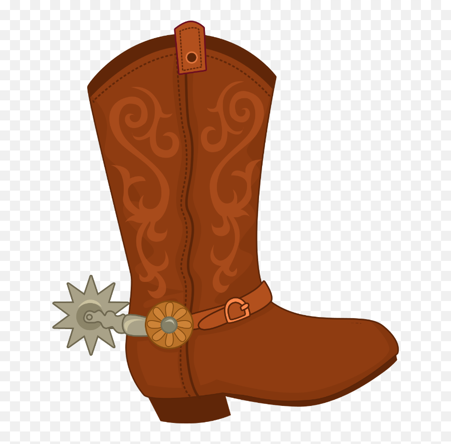 Cowgirl Clipart Brown Cowboy Boot Cowgirl Brown Cowboy Boot - Cartoon Cowboy Boot Png Emoji,Boot Emoji