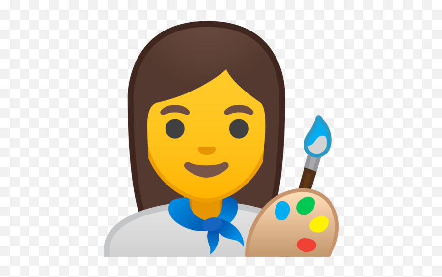 Woman Artist Emoji - Emoji Artista,Paintbrush Emoji