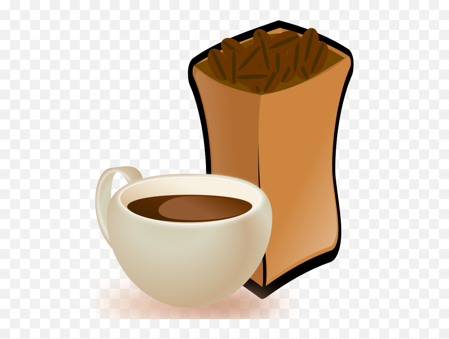 Vector Image Of Beige Cup Of Coffee - Coffee Beans Clip Art Emoji,Steam Emoticon Art Maker