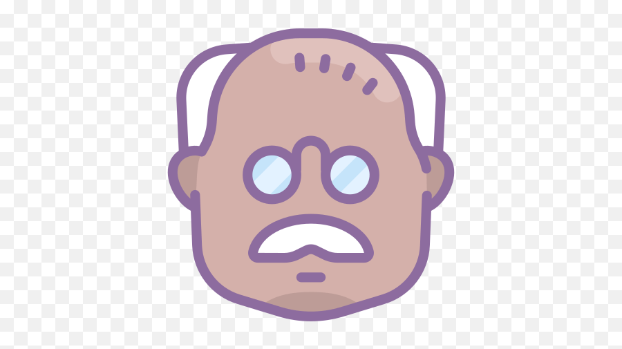 Grandfather Emoji Sticker - Old Man Icon Png,Pink Hair Emoji