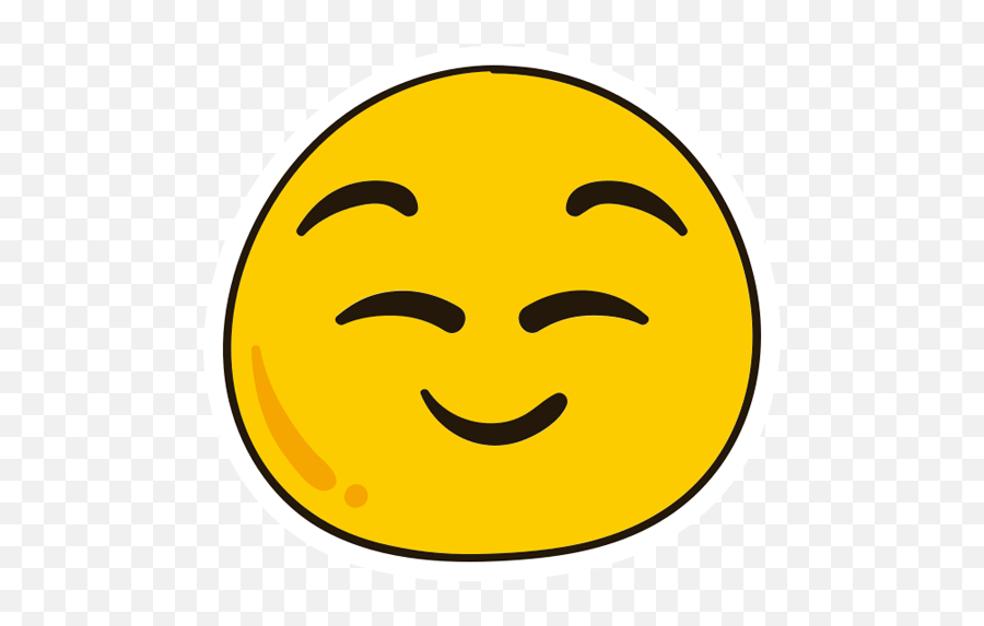 Smiley Cute Sticker - Smiley Face Emoji,Cute Smiley Emoticons