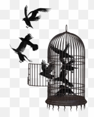 Crow Bird Cage Animal Emoji
