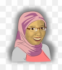 Free Diversity Crowd Vectors - Old Muslim Woman Cartoon Emoji,Asian Emoticon Faces